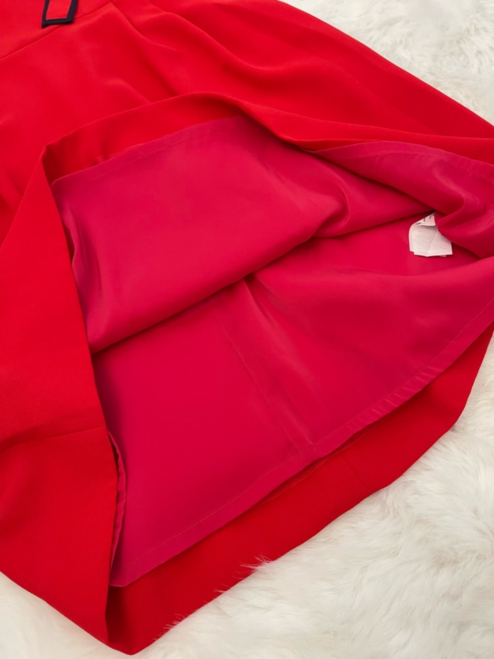NWT J. Crew Red & Navy 365 Crepe Tie-neck Dress - Picture 12 of 15